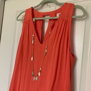 Old navy coral sleeveless keyhole back